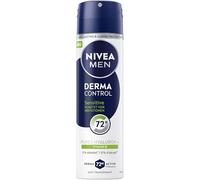 NIVEA MEN Derma Control Sensitive Deodorante Spray (150 ml), anti-traspirazione con acido ialuronico puro per una protezione affidabile 72 ore, deodorante nutriente senza alcool etilico