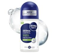 NIVEA MEN Derma Control Sensitive Maschio Antitraspirante 72h Ball Protection con Vitamina E e Acido Ialuronico 50 ml