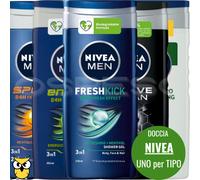 NIVEA MEN DOCCIA SCHIUMA DOCCIA SHAMPOO 250ML A SCELTA FRAGRANZE E QUANTITA'