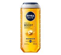 NIVEA MEN Doccia Shampoo Fresh Boost 250 ml, Docciaschiuma uomo 3 in 1 per viso, corpo e capelli, Bagnoschiuma uomo con Caffeina, Profumo rivitalizzante, pH neutro, Tutti i tipi di pelle