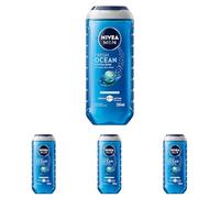 NIVEA MEN Doccia Shampoo Fresh Ocean 250 ml, Docciaschiuma uomo 3 in 1 per viso, corpo e capelli, Bagnoschiuma uomo con Minerali Oceanici, Profumo rinvigorente, pH neutro, Tutti i tipi di pelle