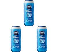 NIVEA MEN Doccia Shampoo Fresh Ocean 250 ml, Docciaschiuma uomo 3 in 1 per viso, corpo e capelli, Bagnoschiuma uomo quotidiano con Minerali Oceanici per un effetto freschezza 24 ore (Confezione da 3)