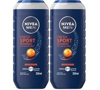 NIVEA MEN Doccia Shampoo Fresh Sport 250 ml, Docciaschiuma uomo 3 in 1 per viso, corpo e capelli, Bagnoschiuma uomo con Elettroliti, Profumo rinfrescante, pH neutro, Tutti i tipi di pelle