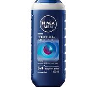 NIVEA MEN Doccia Shampoo Total Relax 250 ml, Docciaschiuma uomo 3 in 1 per viso, corpo e capelli, Bagnoschiuma uomo con Olio di Lavanda nutriente e fragranza di Legno di Cedro rilassante