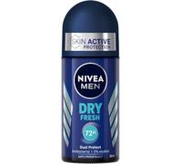 NIVEA MEN Dry Fresh Deodorante Roll-on 6 x 50 ml, Deodorante uomo con formula Dual Active, Deodorante anti-traspirante per 72 h di intensa freschezza sulla pelle