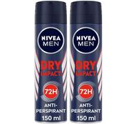 Nivea Men Dry Impact Deodorante Spray 150 ml, Deodorante uomo per 72h
