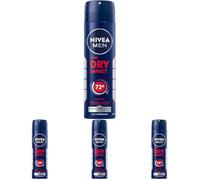 NIVEA MEN Dry Impact Deodorante spray antitraspirante per 72 ore di protezione affidabile contro sudore e odore, deodorante antibatterico senza alcool etilico (150 ml) (Confezione da 4)