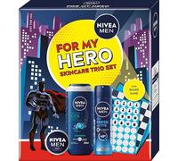 NIVEA MEN For My Hero Set regalo da uomo - Gel doccia, deodorante e gioco da tavolo