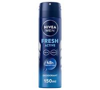 Nivea Men Fresh Active Deodorante Spray 150 ml, Deodorante antitraspirante uomo per 48 ore
