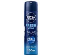 Nivea Men Fresh Active Deodorante Spray 150 ml, Deodorante antitraspirante uomo per 48 ore