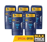 Nivea Men Fresh Active Stick Deodorante Alu-Free 48H Protezione Quick Dry Con...
