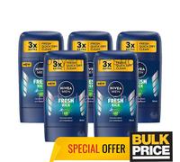 Nivea Men Fresh Kick Stick Deodorante 48H Sweat Protect Odor Defense Confezio...