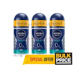 Nivea Men Fresh Ocean Deodorante Roll-On Alluminio Senza Sali 48H Proteggi Co...