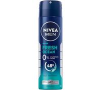 NIVEA MEN Fresh Ocean Deodorante spray senza alluminio (ACH) con protezione 48h, deodorante con formula INIFINIFRESH unica e fresco profumo di mare (150 ml)