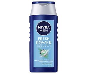 NIVEA MEN Fresh Power Shampoo con mentolo, shampoo per capelli senza siliconi rinfresca e rinforza il cuoio capelluto e i capelli, ottimizzato per il pH e il calcio fresco (250 ml)