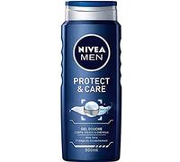 NIVEA MEN Gel doccia 3 in 1 Protect & Care (1 x 500 ml), gel doccia uomo con aloe vera, cura detergente per uomo viso, corpo e capelli