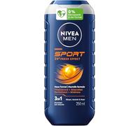 NIVEA MEN Gel doccia sport, gel doccia neutra a pH per uomini con profumo rivitalizzante, formula rinfrescante con minerali per corpo, viso e capelli (250 ml)