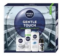 NIVEA MEN Gentle Touch Regalo di Natale - Set di cosmetici per viso e corpo da uomo: schiuma da barba, lozione dopobarba, gel doccia e rotolo antitraspirante