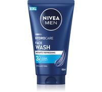 NIVEA MEN Hydrocare Gel Detergente Viso XXL 150 ml, Detergente viso uomo in maxi formato per 3x detersione efficace, Skincare uomo idratante e rinfrescante con Aloe Vera per tutti i tipi di pelle