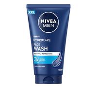 NIVEA MEN Hydrocare Gel Detergente Viso XXL 150 ml, Detergente viso uomo in maxi formato per 3x detersione efficace, Skincare uomo idratante e rinfrescante con Aloe Vera per tutti i tipi di pelle
