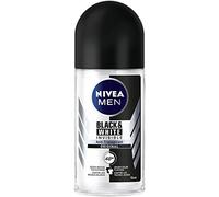 NIVEA MEN Invisible for Black & White Deo Roll-On in confezione da 6 (6 x 50 ml), rullo antitraspirante per evitare macchie di deodorante sui vestiti, deodorante con protezione 48 ore