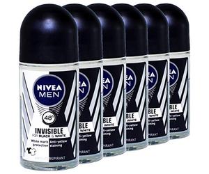 Nivea Men invisible for Black & White Roll On 50 ml - 6 pezzi per confezione