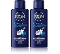 NIVEA MEN Lozione per il corpo rivitalizzante, crema per il corpo non grassa con vitamina E, ad assorbimento rapido e rinfrescante, per pelli normali (250 ml) (Confezione da 2)