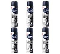 NIVEA Men NIVEA Men Spray invisibile for Black & White Men originale - 200 ML - 6 pezzi