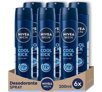 NIVEA Men NIVEA Spray Cool Kick Men - 200 ML - 6 pezzi
