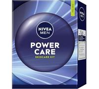 NIVEA MEN Power Care, set regalo, regalo per uomini, confezione regalo con gel doccia (250 ml), deodorante roll-on (50 ml), cura del viso (30 ml) e cura degli occhi (15 ml)