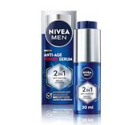 NIVEA MEN POWER Serum Antietà 2 in 1 Antimacchia e Antirughe (1 x 30 ml), Siero facciale con Luminous 630 da uomo, crema sierum antimacchia con acido ialuronico