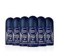 Nivea Men, Protect and Care, deodorante roll on da 50 ml, confezione da 6 (etichetta in lingua inglese)