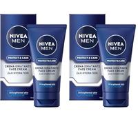 Nivea MEN Protect & Care Crema Idratante Uomo, Idrata e Protegge la Pelle, 75 ml (Confezione da 2)
