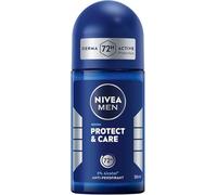 NIVEA MEN Protect & Care Roll-On Deodorante antitraspirante 6 x 50 ml, Deodorante uomo con 0% alcol, Deo roll con NIVEA MEN Care Complex, regola la traspirazione per 48h