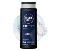 NIVEA MEN REAL MADRIT DEEP Clean, Gel doccia da uomo 3 in 1 con argilla, pulizia profonda della pelle, 500 ml