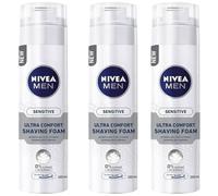 Nivea Men Schiuma da Barba Sensitive Ultra Comfort, 200 ml, Formula 0% Alcol, con Camomilla, per Pelli Sensibili (3)