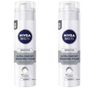 Nivea Men Schiuma da Barba Sensitive Ultra Comfort, 200 ml, Formula 0% Alcol, con Camomilla, per Pelli Sensibili (2)