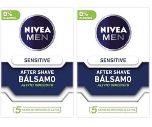 Nivea Men Sensitive After Shave Balsamo 100ml (Confezione da 2)