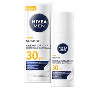 NIVEA MEN Sensitive Crema Idratante Viso Uomo Protezione Quotidiana SPF 30 50 ml, Crema viso uomo per pelli sensibili con Complesso VitaminPRO, Protegge da raggi UVA/UVB, luce blu e inquinamento
