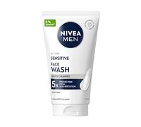 NIVEA MEN Sensitive Gel Detergente Viso XXL 150 ml, Detergente viso uomo in maxi formato per 5x protezione dalle irritazioni, Skincare uomo con Complesso VitaminPRO idratante per pelli sensibili