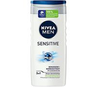 NIVEA MEN Sensitive, gel doccia rinfrescante e nutriente con latte di bambù, doccia idratante per pelli sensibili da uomo