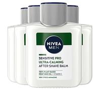Nivea Men Sensitive Pro Balsamo Dopobarba Ultra-Calming After Shave Uomo con Olio di Semi di Canapa e Vitamina E Balsamo Barba Lenitivo - 4 Flaconi da 100ml
