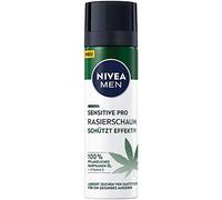 NIVEA MEN Sensitive Pro - Schiuma da barba sensitiva, 200 ml, per uomini con olio di semi di canapa e vitamina E, protezione dalle irritazioni cutanee per una rasatura delicata e liscia