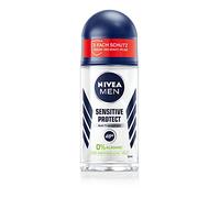 NIVEA MEN Sensitive Protect deodorante roll-on, antitraspirante per pelli sensibili, per 48 ore senza irritare la pelle, 50 ml
