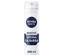 Nivea Men Sensitive Schiuma da Barba 200 ml, Schiuma per una rasatura delicata della pelle sensibile