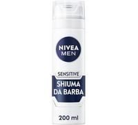 NIVEA MEN Sensitive Schiuma da Barba in Confezione da 6 x 200 ml, Schiuma Barba Arricchita con Combinazione di Camomilla e Hamamelis, Rasatura della Barba Senza Irritazioni