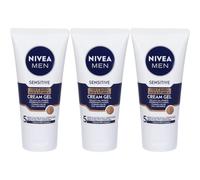 Nivea Men Sensitive Viso e Barba Cream Gel 50 ml, Crema viso uomo per
