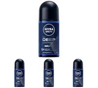 NIVEA MEN Sfera deodorante profonda, Nero Carbone, Legno scuro, 50 ml, 1 pezzo (Confezione da 4)