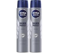 NIVEA MEN Silver Protect 48H Spray antibatterico antitraspirante per uomo 250 ml (Confezione da 2)