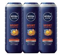 NIVEA MEN Sport Body Wash with Revitalizing Minerals, 3 Pack of 16.9 Fl Oz Bottles